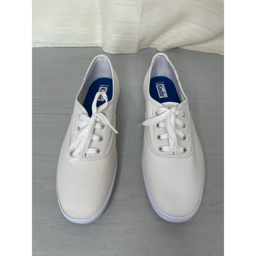 Keds Champion Canvas Lace Up Sneakers White Womens Size 8.5 - Picture 6 of 16